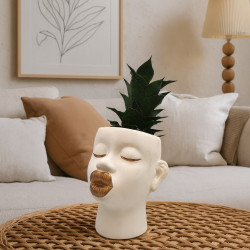 Σανσιβέρια σε Κεραμικό Κασπώ με Χρυσά Χείλη