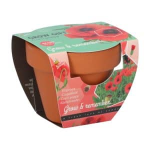Poppy grow kit with pot – kids’ party gift