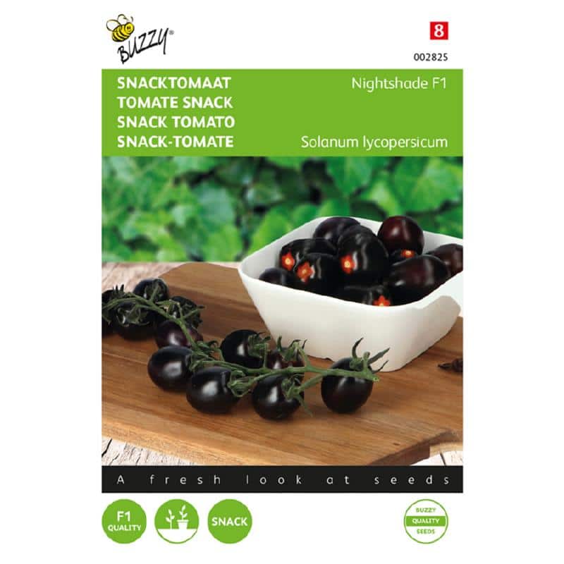 Nightshade F1 cherry tomato seeds with dark cherry tomatoes